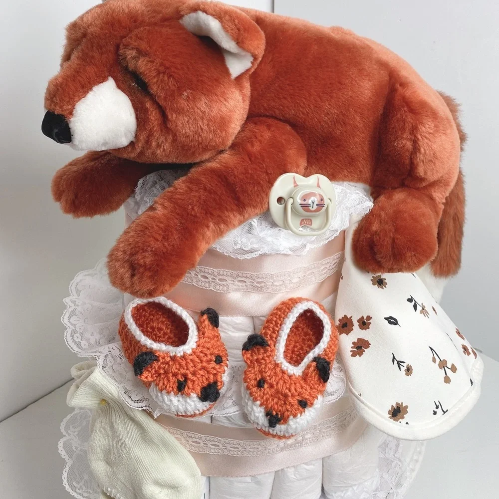Fox Woodland Diaper Cake